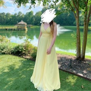 David’s Bridal Canary Yellow Bridesmaid dress